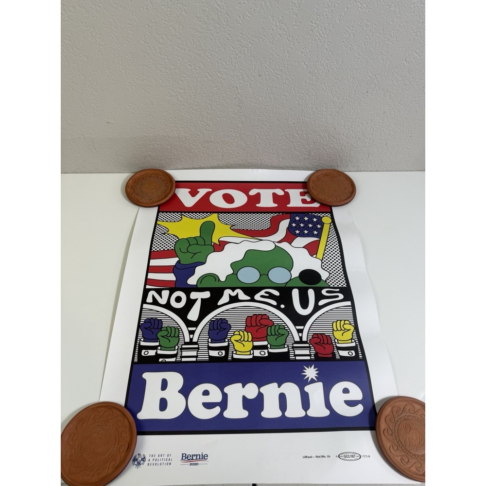 Psychedelic Bernie Sanders Poster 2020 Lilkool-Not Me. Us